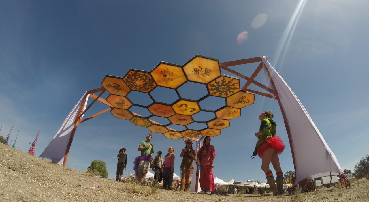 Transporter Burning Man Art Installation at Lighting in a Bottle