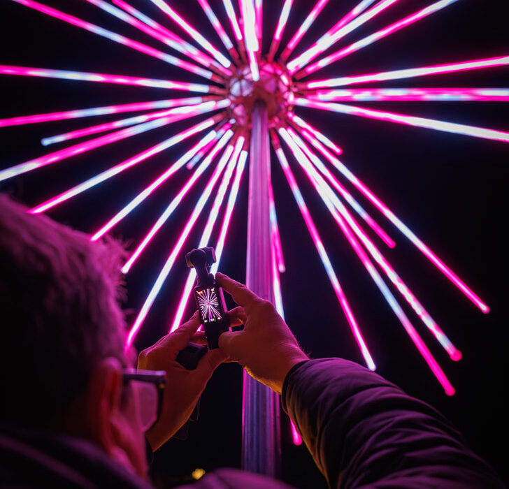 electric, dandelions, light, installation, fireworks, vivid, sydney, 2026