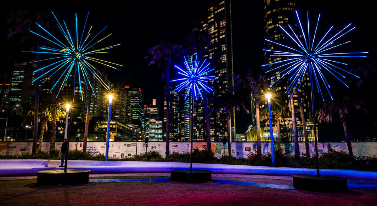 electric, dandelions, light, installation, fireworks, vivid, sydney, 2026