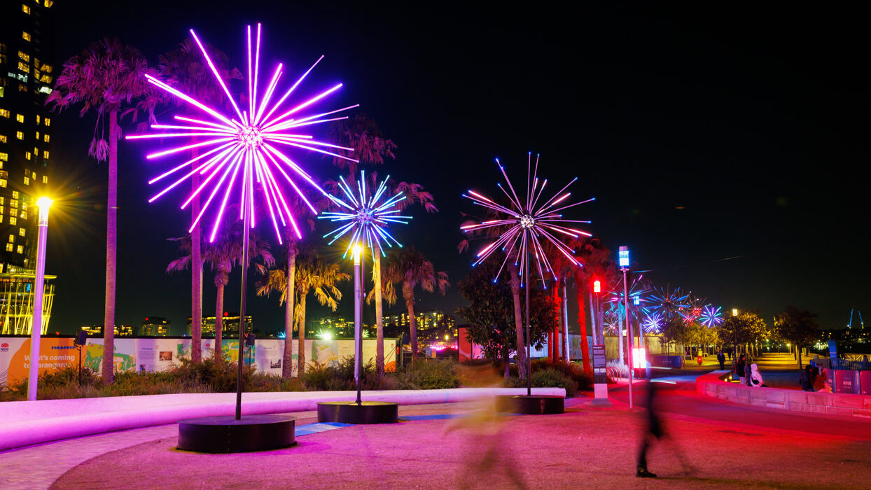 electric, dandelions, light, installation, fireworks, vivid, sydney, 2026