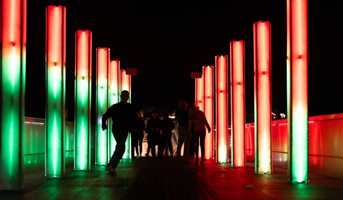 immersive, led, burning, man, art, los angeles, installation, public artist, light forest, canal convergence.