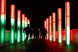 immersive, led, burning, man, art, los angeles, installation, public artist, light forest, canal convergence.