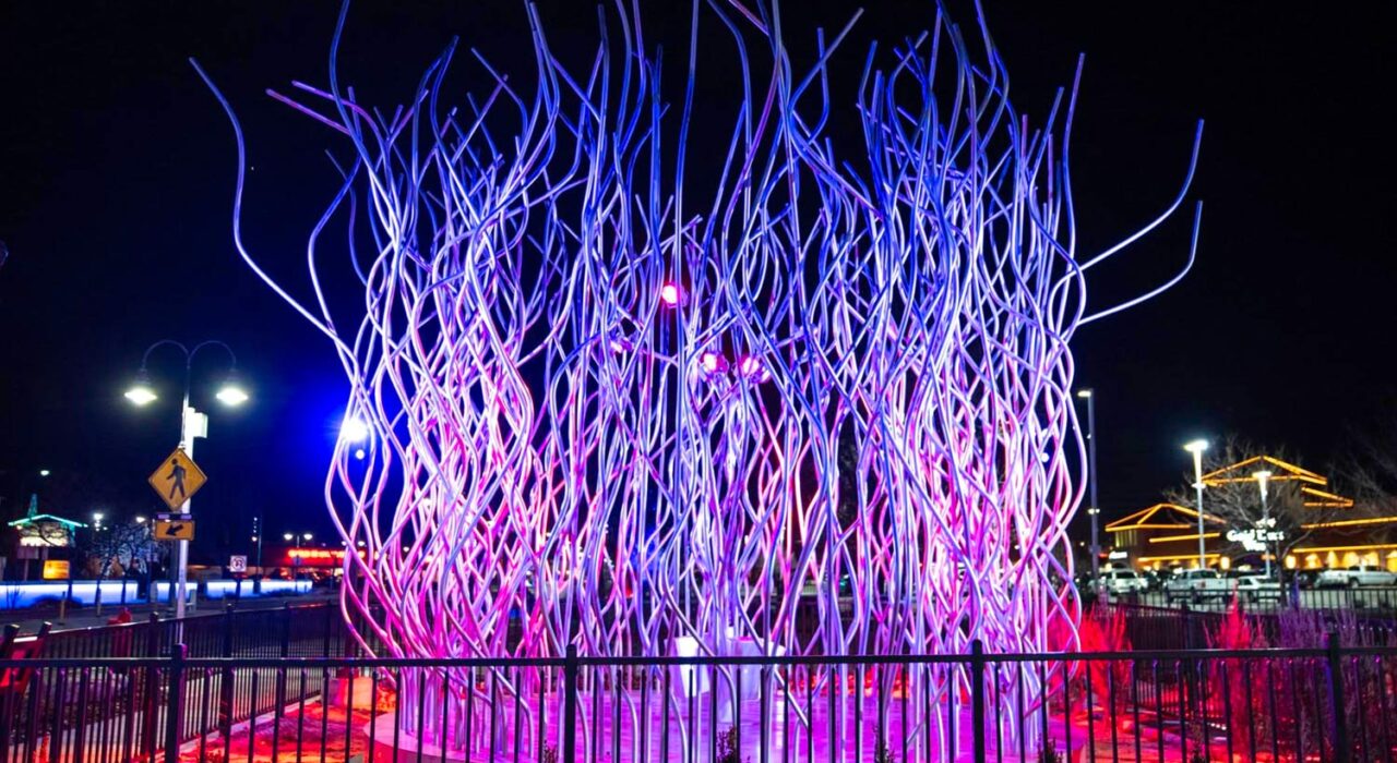Permanent commissioned immersive art sculpture for downtown reno.