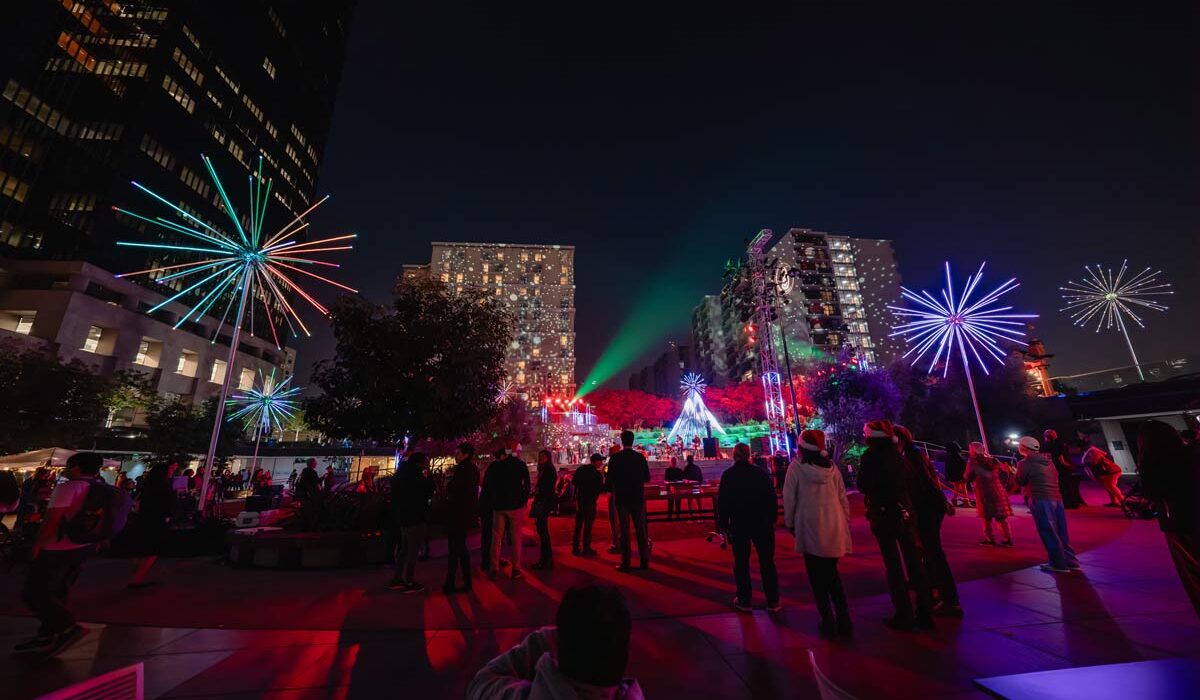 Grand Illuminations, Downtown LA, immersive, christmas, light show, light exhibit, immersive experience