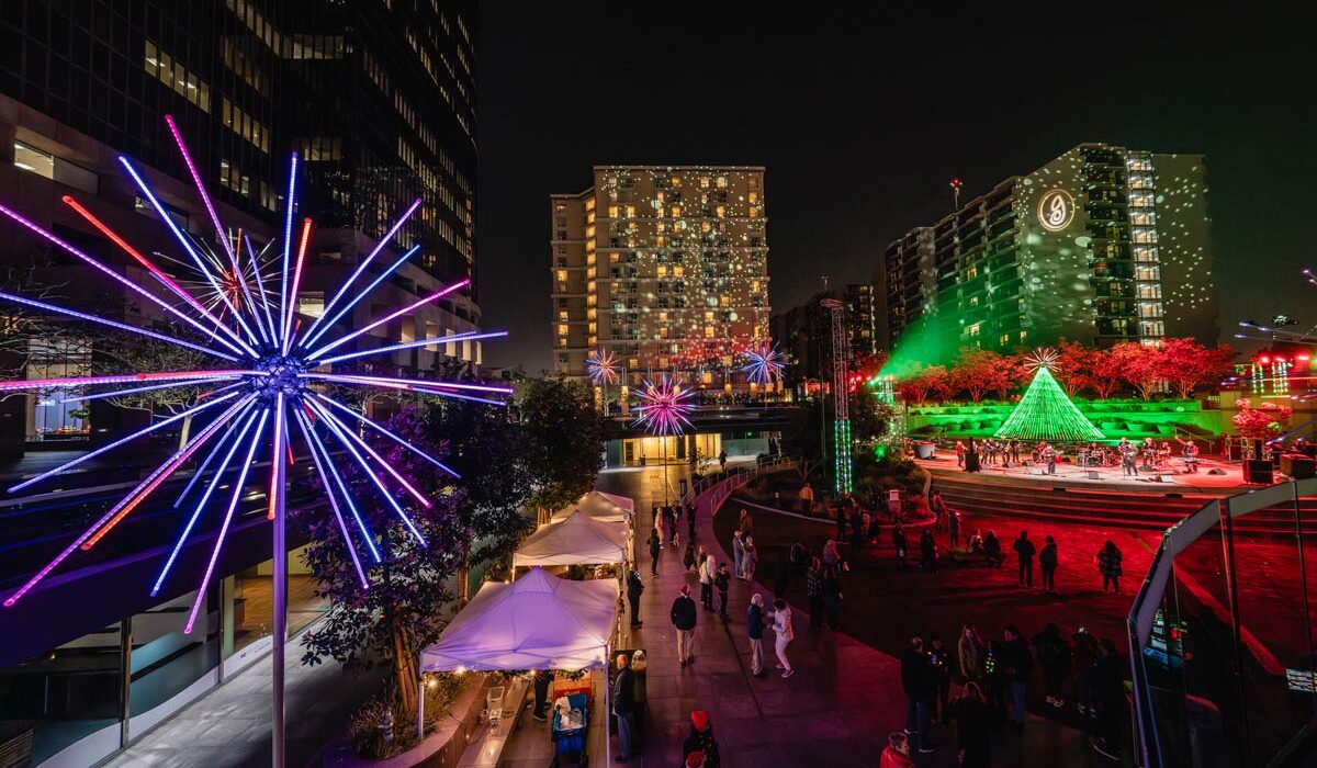 Grand Illuminations, Downtown LA, immersive, christmas, light show, light exhibit, immersive experience