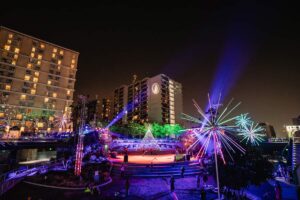 Grand Illuminations, Downtown LA, immersive, christmas, light show, light exhibit, immersive experience, led programming, light design
