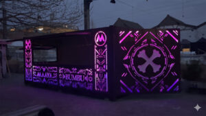 maaya, berlin, custom, container, bar, custom container bar, fabrication, festival, art